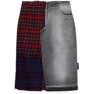 Off White, Dames, Rokken, Grijs, Maat: XS Katoen,