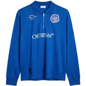 Off White, Heren, Tops, Blauw, Maat: S Poliester,