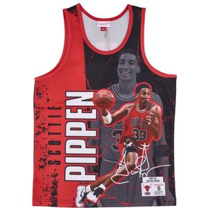 Mitchell & Ness - Chicago Bulls NBA Scottie Pippen - Mesh-Jersey - Rood en Zwart