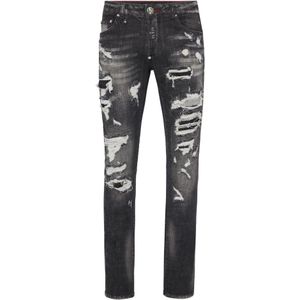 Philipp Plein, Heren, Jeans, Zwart, Maat: W33