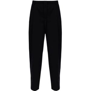 Jil Sander, Dames, Broeken, Zwart, Maat: M Wol,