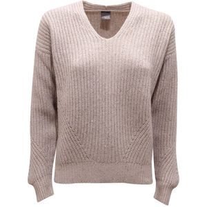 Lorena Antoniazzi, Dames, Truien, Beige, Maat: XS Wol,