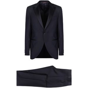 Canali, Heren, Pakken, Blauw, Maat: XL Wol,