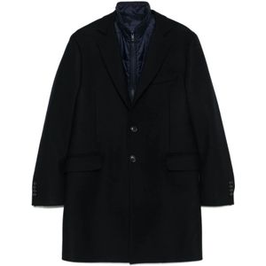 Fay, Heren, Mantels, Blauw, Maat: M Wol,