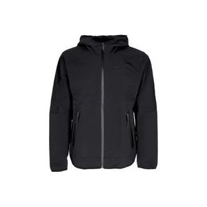 Nike Tech Geweven Windbreaker Hoodie Zwart , Black , Heren , Maat: L