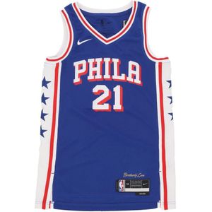 Nike Basketbal Tanktop Icon 23 Embiid , Blue , Heren , Maat: XL