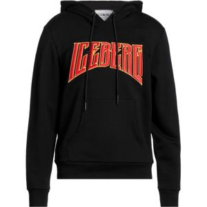 Iceberg, Heren, Sweatshirts & Hoodies, Zwart, Maat: M Katoen,