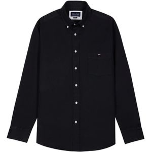 Eden Park, Heren, Overhemden, Zwart, Maat: S Katoen,