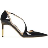Tom Ford - Pumps - Zwart - Kalfsleer - Slip-on Ontwerp - Goudkleurige Stilettohak