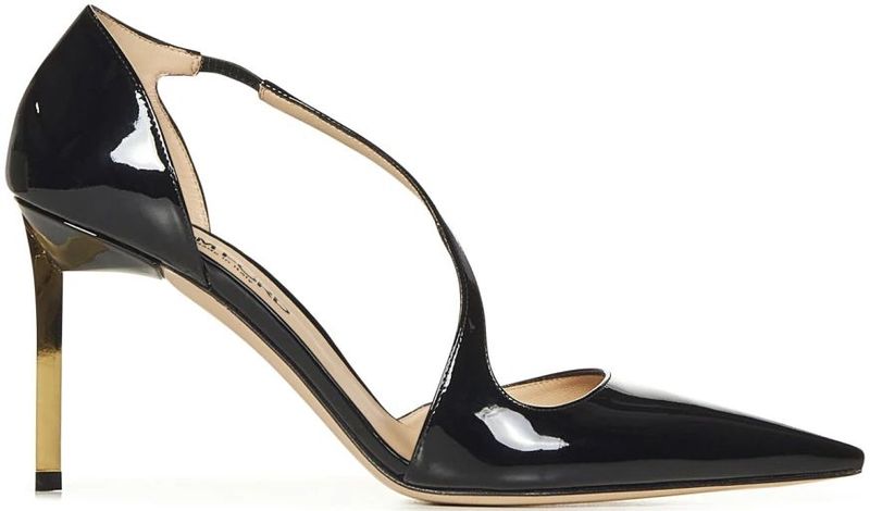 Tom Ford - Pumps - Zwart - Kalfsleer - Slip-on Ontwerp - Goudkleurige Stilettohak