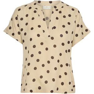 Kaffe, Dames, Blouses & Shirts, Beige, Maat: XS
