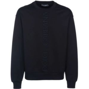 Dolce & Gabbana, Heren, Sweatshirts & Hoodies, Zwart, Maat: XL Katoen,