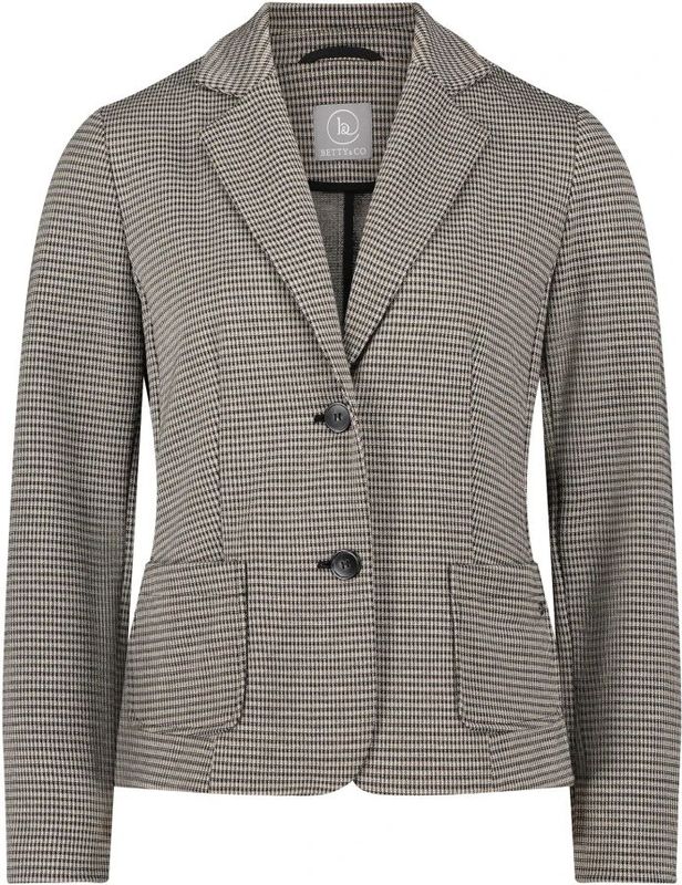 Betty & Co - Korte Blazer - Zwart - Dames - Leer - Lange Mouw