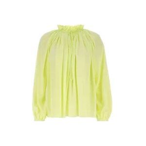 Lanvin Fluo Gele Polyester Blouse , Yellow , Dames , Maat: S