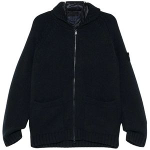 Stone Island, Heren, Truien, Blauw, Maat: M Kasjmier,