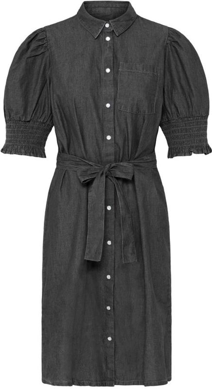 Ichi, Dames, Jurken, Zwart, Maat: XS Katoen,