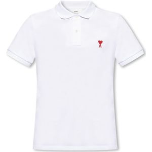 Ami Paris - Polo Shirt - Wit - Katoen
