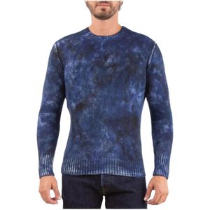 Avant Toi, Heren, Truien, Blauw, Maat: L Zijde,