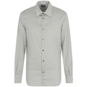 Emporio Armani, Heren, Overhemden, Wit, Maat: L Katoen,