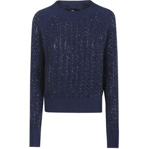 Ermanno Scervino, Dames, Truien, Blauw, Maat: M Wol,