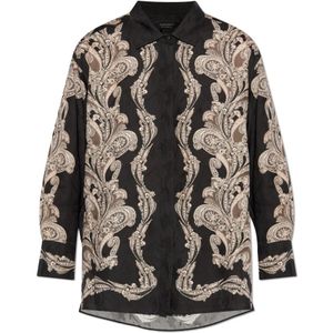 AllSaints - Bernie Blouse - Zwart - Blouse - Lange Mouwen - Paisley Print
