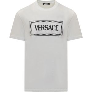 Versace, Heren, Tops, Wit, Maat: M