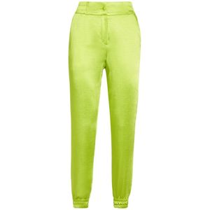 Philipp Plein, Dames, Broeken, Geel, Maat: M Satijn,