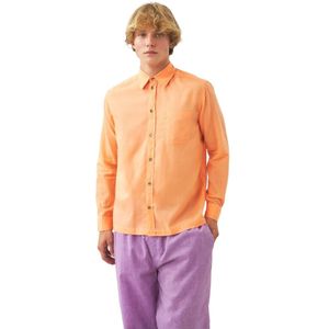 Antik Batik, Heren, Overhemden, Oranje, Maat: L Katoen,