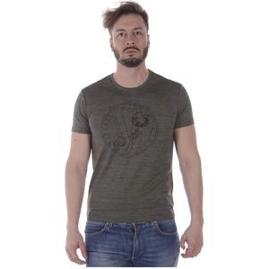 Versace Jeans Couture, Heren, Tops, Grijs, Maat: 2XL Poliester,