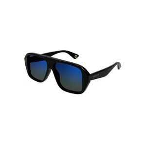 Gucci Zwart/Blauwe Zonnebril Gg1615S , Black , Heren , Maat: 57 MM