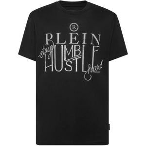 Philipp Plein, Heren, Tops, Zwart, Maat: S Katoen,