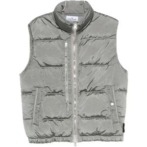 Stone Island, Heren, Jassen, Grijs, Maat: M Nylon,