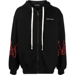 Vision OF Super, Heren, Sweatshirts & Hoodies, Zwart, Maat: M Katoen,