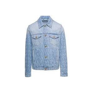 Versace Blauwe Denim Jack , Blue , Heren , Maat: L