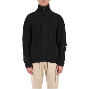 A Paper Kid, Heren, Truien, Zwart, Maat: L Katoen,