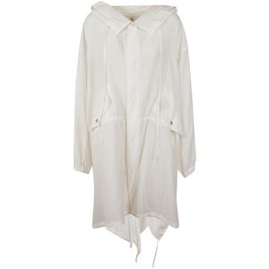 Yohji Yamamoto, Dames, Mantels, Wit, Maat: M Katoen,