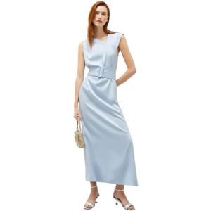 Marella, Dames, Jurken, Blauw, Maat: XL Satijn,