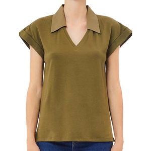 Liu Jo, Dames, Blouses & Shirts, Groen, Maat: XS Katoen,