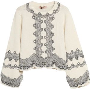 Twinset, Dames, Truien, Beige, Maat: S Katoen,