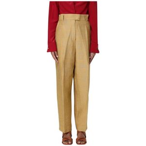 Max Mara, Dames, Broeken, Geel, Maat: M
