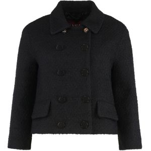 Gucci, Dames, Jassen, Zwart, Maat: XS Wol,