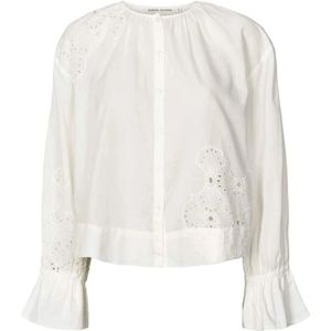 Rabens Saloner, Dames, Blouses & Shirts, Wit, Maat: L Katoen,