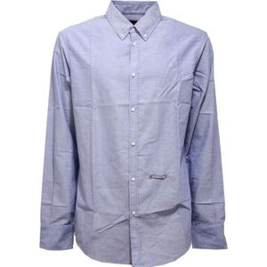 Dsquared2, Heren, Overhemden, Blauw, Maat: XL Katoen,