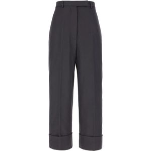 Thom Browne, Dames, Broeken, Grijs, Maat: M Katoen,