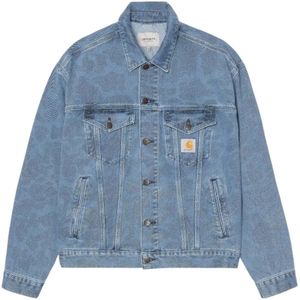 Carhartt Wip, Heren, Jassen, Blauw, Maat: S Denim,