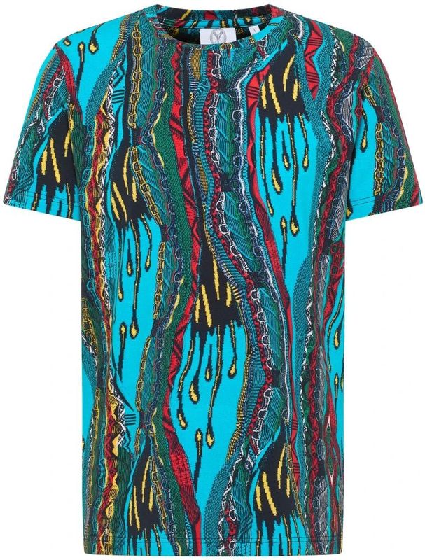 Carlo Colucci - Gebreid T-shirt met Print - Veelkleurig - 3D-gebreid