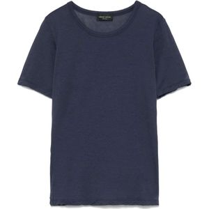 Roberto Collina, Dames, Tops, Blauw, Maat: S