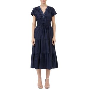Ermanno Scervino, Dames, Jurken, Blauw, Maat: L Katoen,