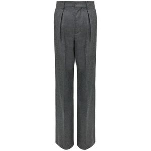 MM6 Maison Margiela, Dames, Broeken, Grijs, Maat: XL Wol,