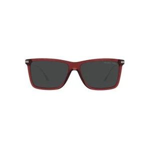 Prada Trendy Gepolariseerde Zonnebril in Rood , Red , unisex , Maat: 58 MM